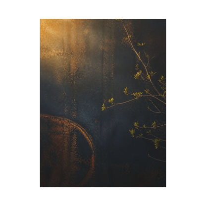 Spring Rust Patina Dark Texture Canvas Art | Moody Decor