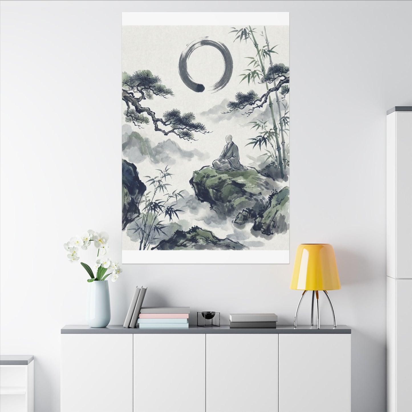 Zen Sumi-e Canvas Art