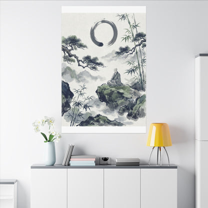 Zen Sumi-e Canvas Art