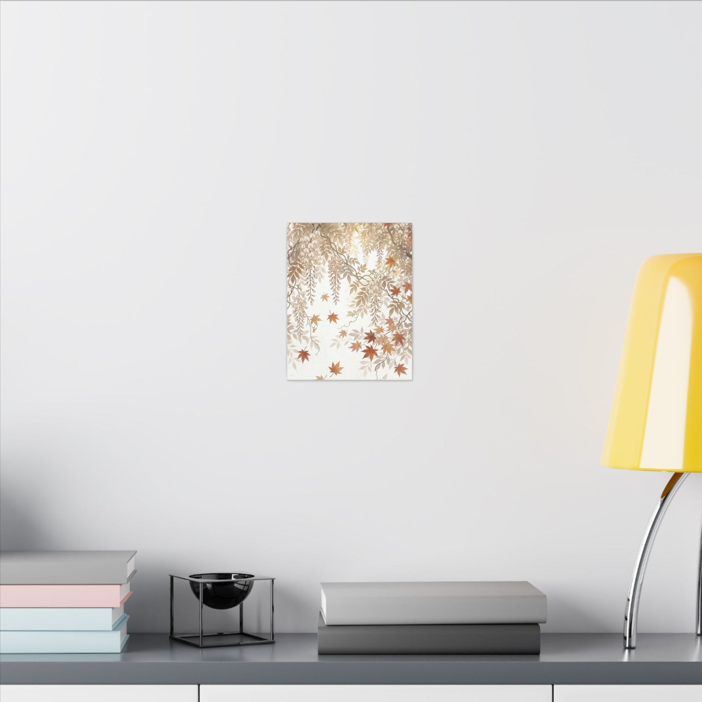 Shibui Wisteria Canvas Art - Japandi Japanese Pattern