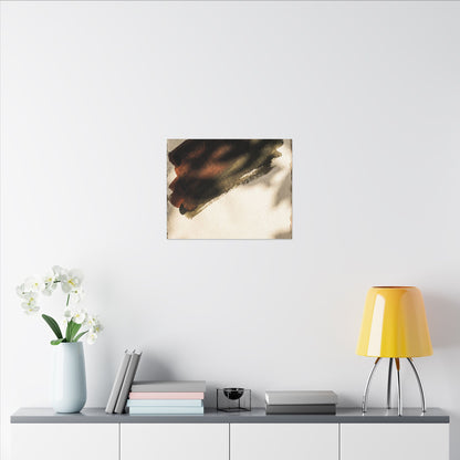 Ink Brushstroke Canvas Art | Summer Dark Japandi Moody Minimal Art