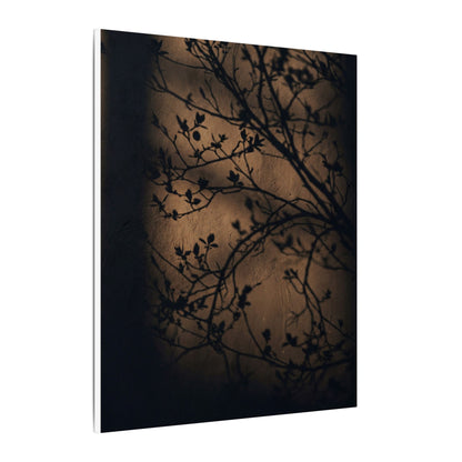 Dark Japandi Shadow Play in Golden Hour | Shadow Zen Canvas Art