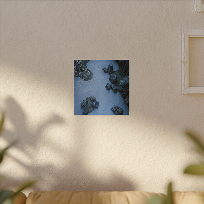 Contemplative Cherry Blossom Canvas Art - Karesansui Zen