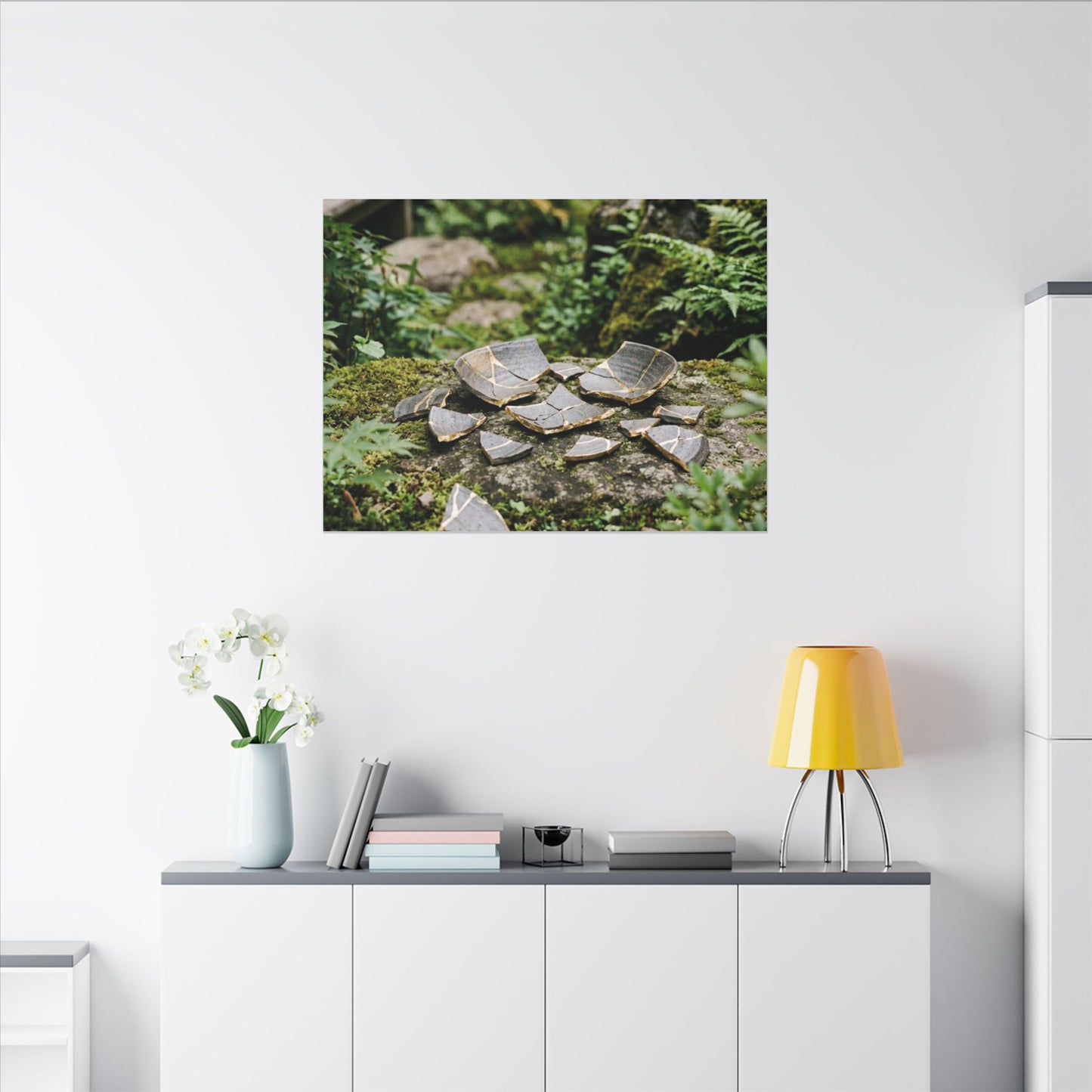 Summer Broken Pottery Gold Repair Canvas Art | Resilient Decor