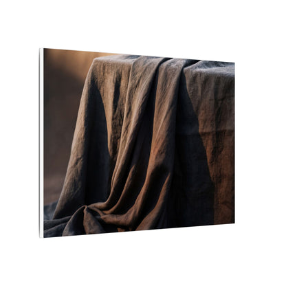 Silk Drape Canvas Art | Winter Dark Japandi Shadow Zen Art