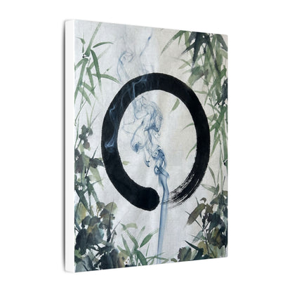 Zen Incense Smoke in Moonlight | Enso Canvas Art