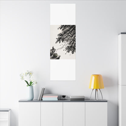 Serene Incense Smoke Canvas Art - Ukiyo E Inspired Zen