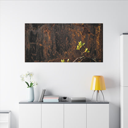 Golden Hour Rust Patina Canvas Art - Dark Japandi Fukinsei