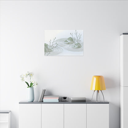 Moonlight Rock Garden Canvas Art - Japandi Ma