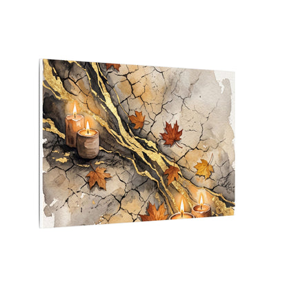 Cracked Earth Autumn Canvas Art | Japandi Warm Design