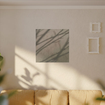 Shadow Play Japanese Pattern Canvas Art | Warm Japandi Art