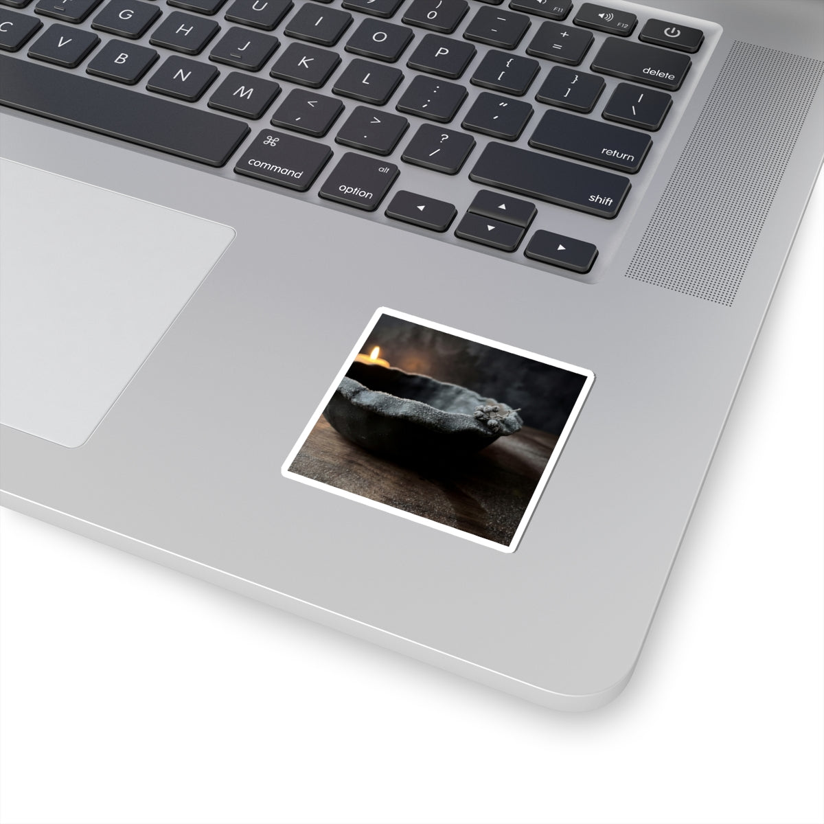 Ceramic Bowl Winter Sticker | Dark Japandi Atmospheric Design