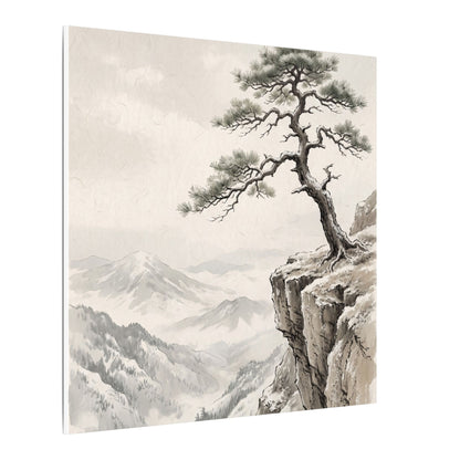 Seijaku Pine Tree Canvas Art - Japandi Japanese Pattern