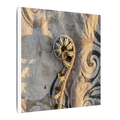 Fern Unfurling Canvas Art | Winter Japandi Japanese Pattern Art
