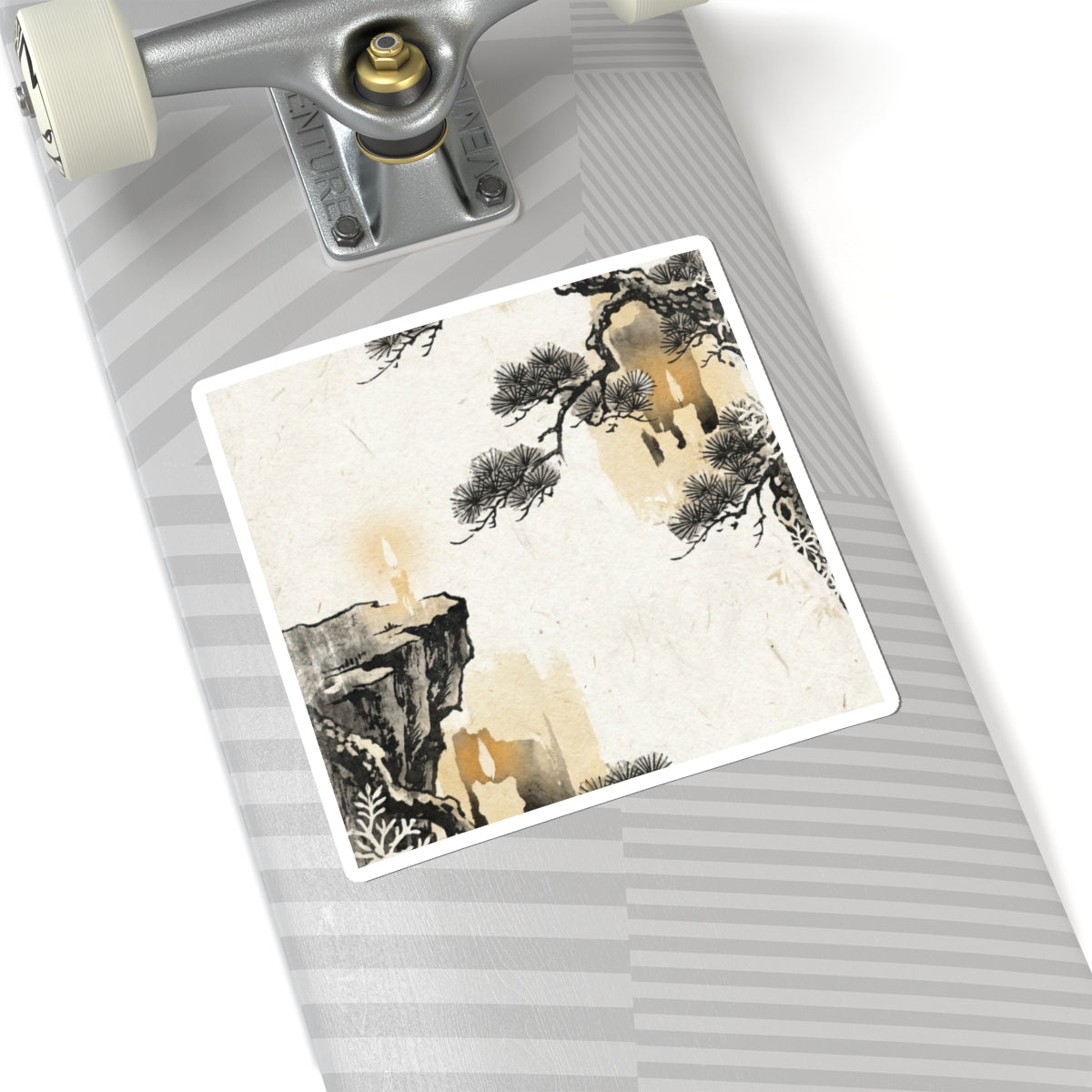 Candlelight Pine Tree Sticker - Japandi Ma