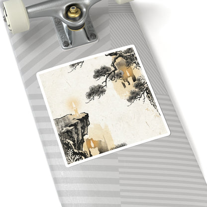 Candlelight Pine Tree Sticker - Japandi Ma