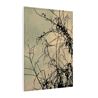 Golden Hour Shadow Play Canvas Art - Japandi Mono No Aware