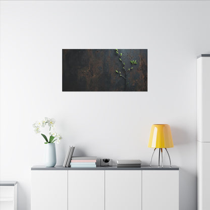 Rust Patina Moody Minimal Canvas Art | Moody Dark Japandi Art