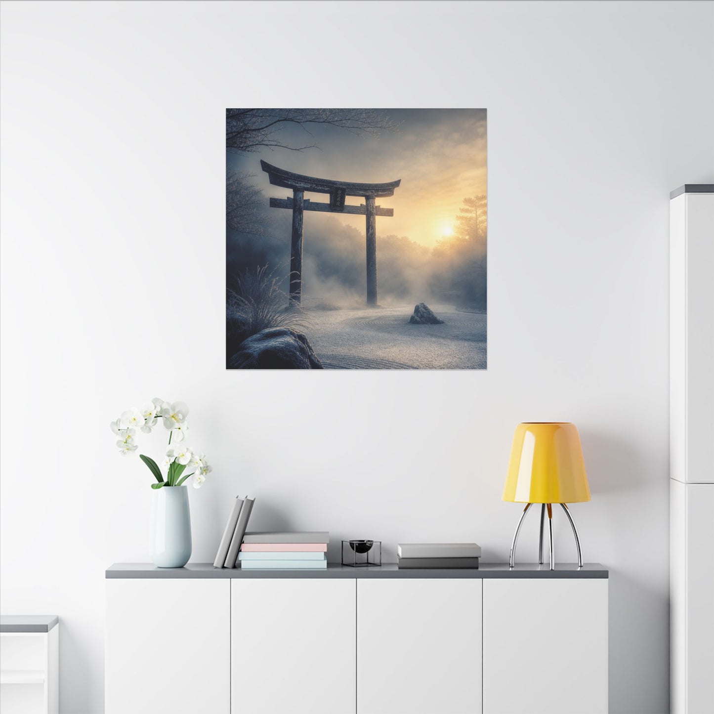 Zen Torii Gate in Golden Hour | Karesansui Canvas Art