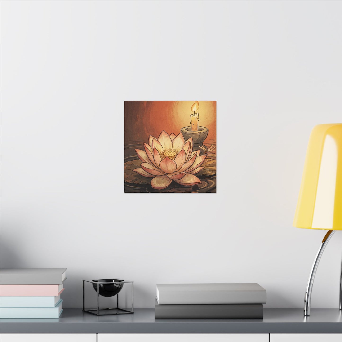 Lotus Flower Summer Canvas Art | Zen Contemplative Design