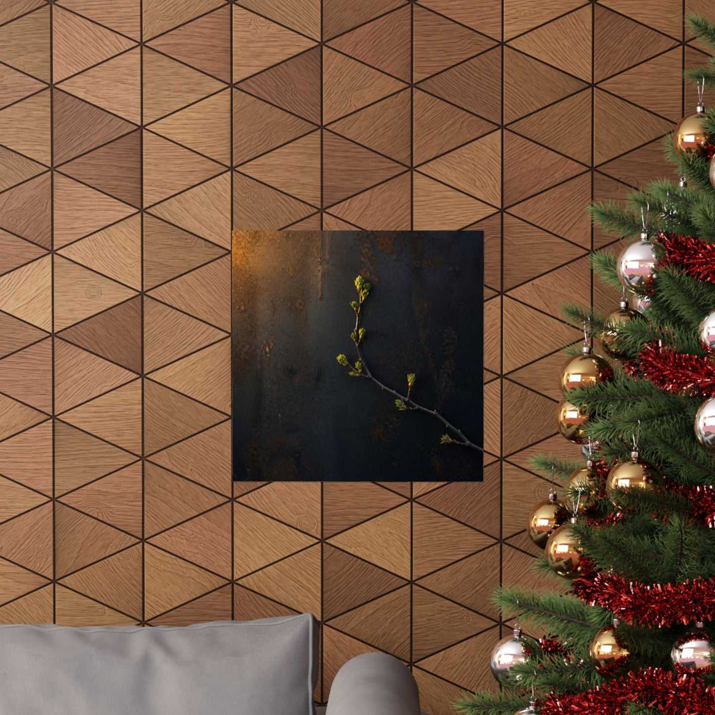 Bold Rust Patina Wall Art Print - Moody Minimal Dark Japandi
