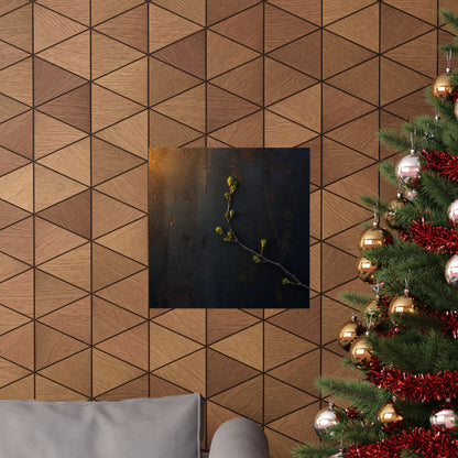 Bold Rust Patina Wall Art Print - Moody Minimal Dark Japandi