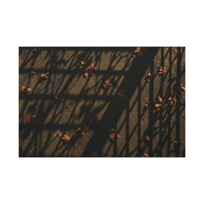 Shadow Play Canvas Art | Autumn Dark Japandi Moody Minimal Art Art Print