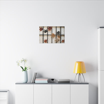Japandi Shoji Screen in Overcast | Texture Canvas Art