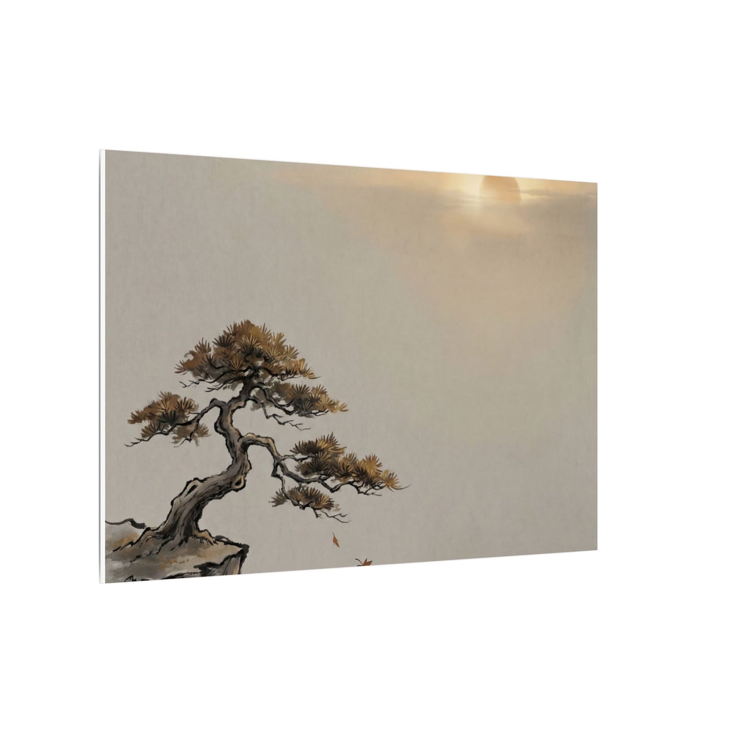 Pine Tree Canvas Art | Autumn Zen Karesansui Art