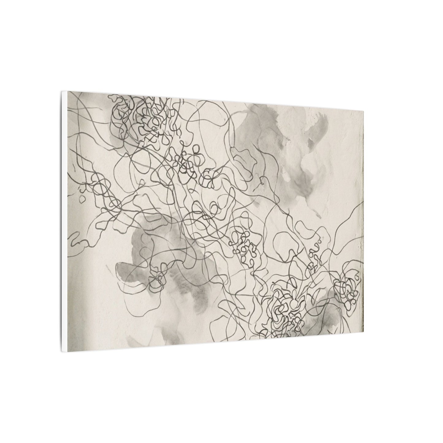 Shadow Play Spring Canvas Art | Dark Japandi Sophisticated Design