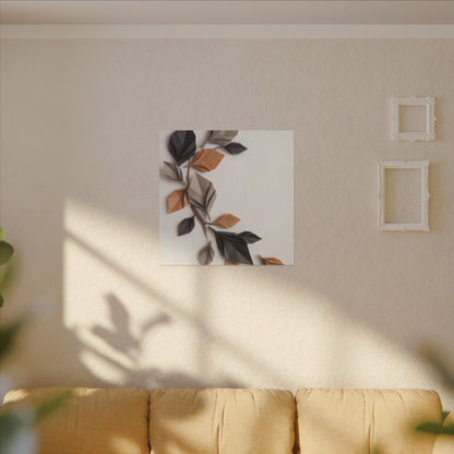 Paper Fold Autumn Canvas Art | Japandi Earthy Design