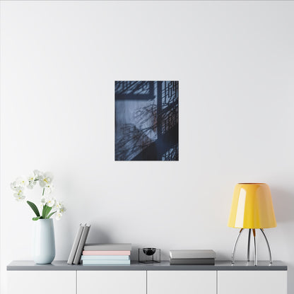 Shadow Play Moody Minimal Canvas Art | Moody Dark Japandi Art