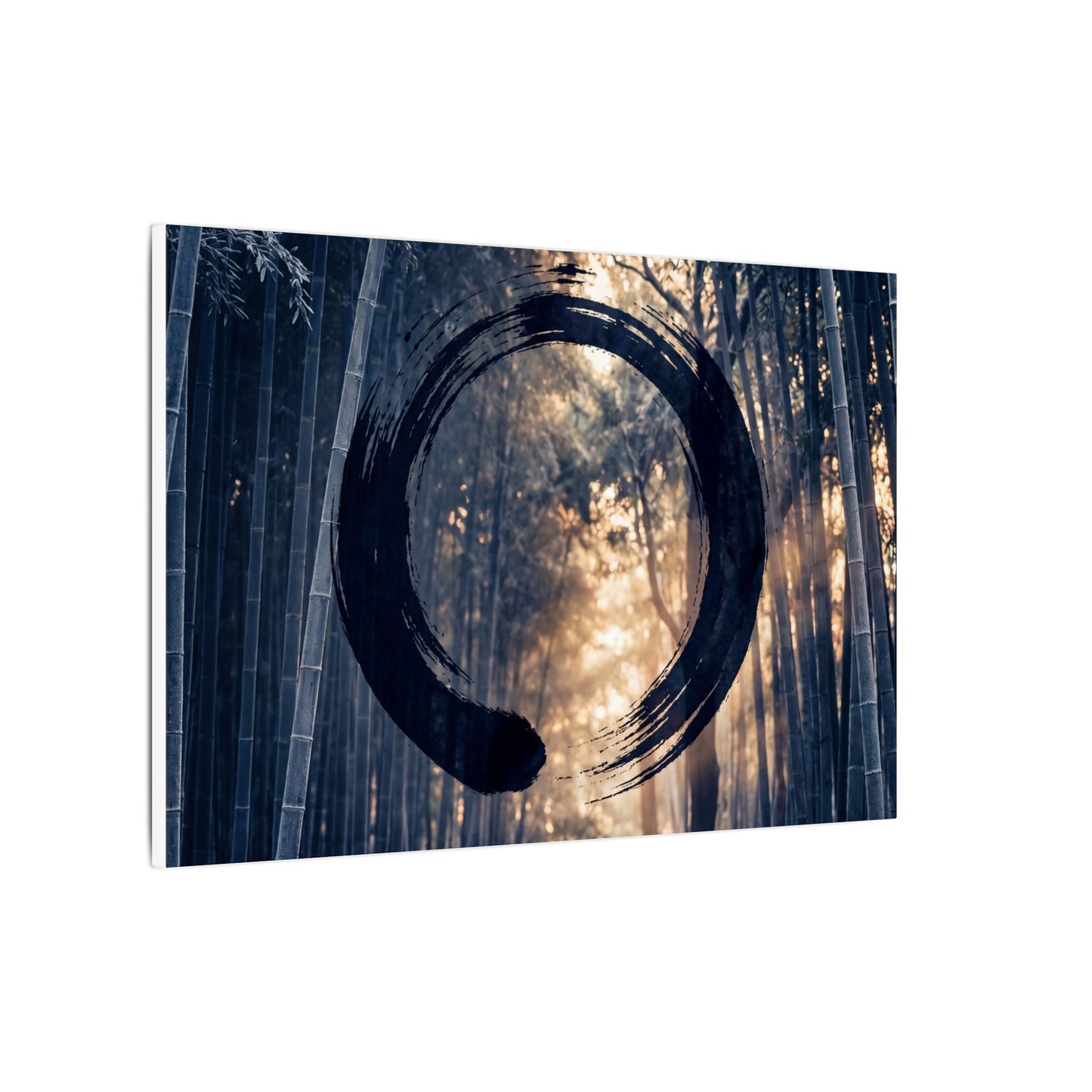 Bamboo Grove Canvas Art | Winter Zen Enso Art