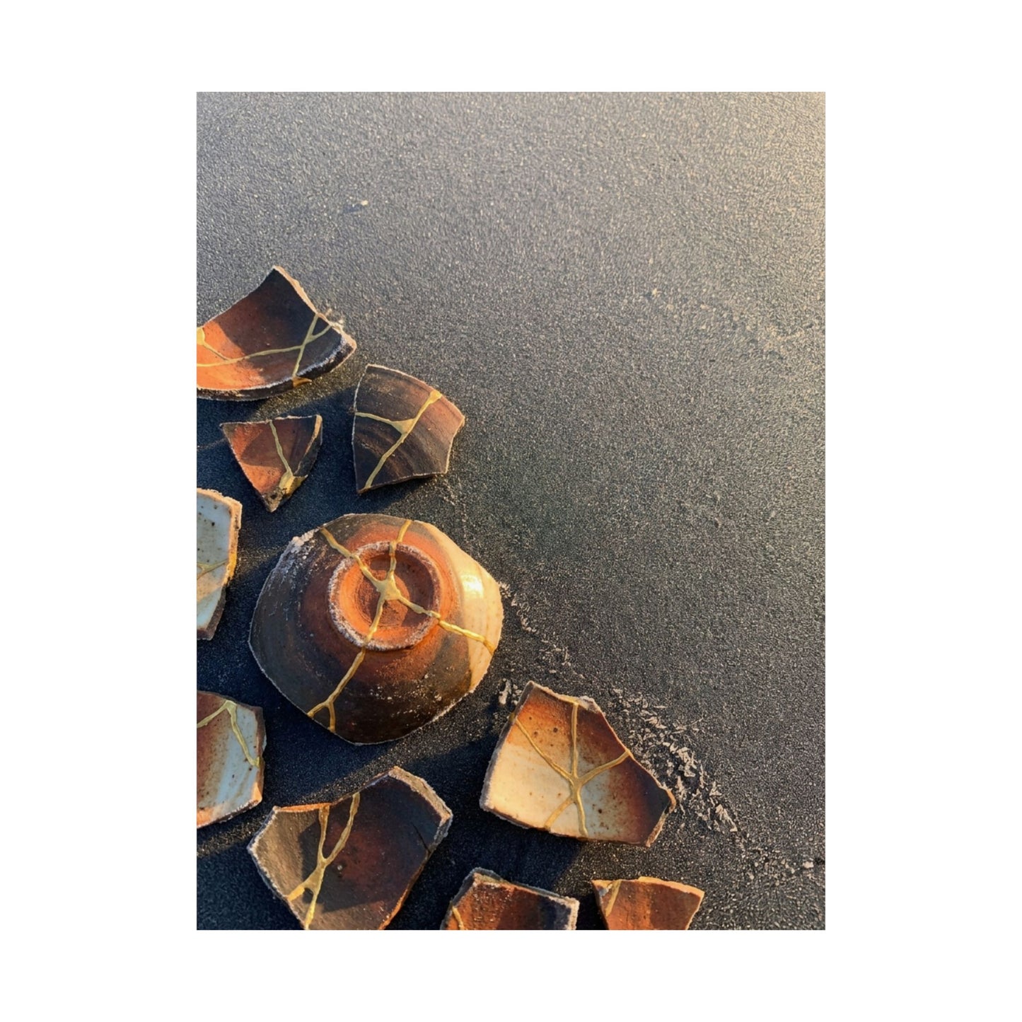 Winter Broken Pottery Gold Repair Wall Art Print | Artful Decor