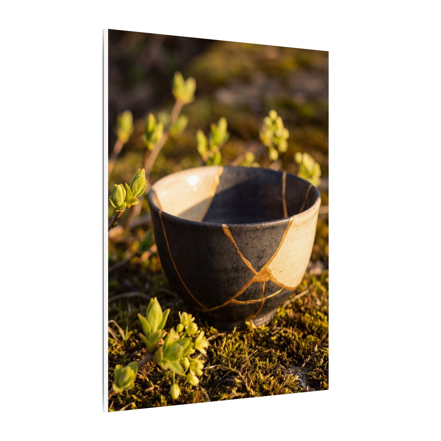Seijaku Broken Pottery Canvas Art - Kintsugi Gold Repair