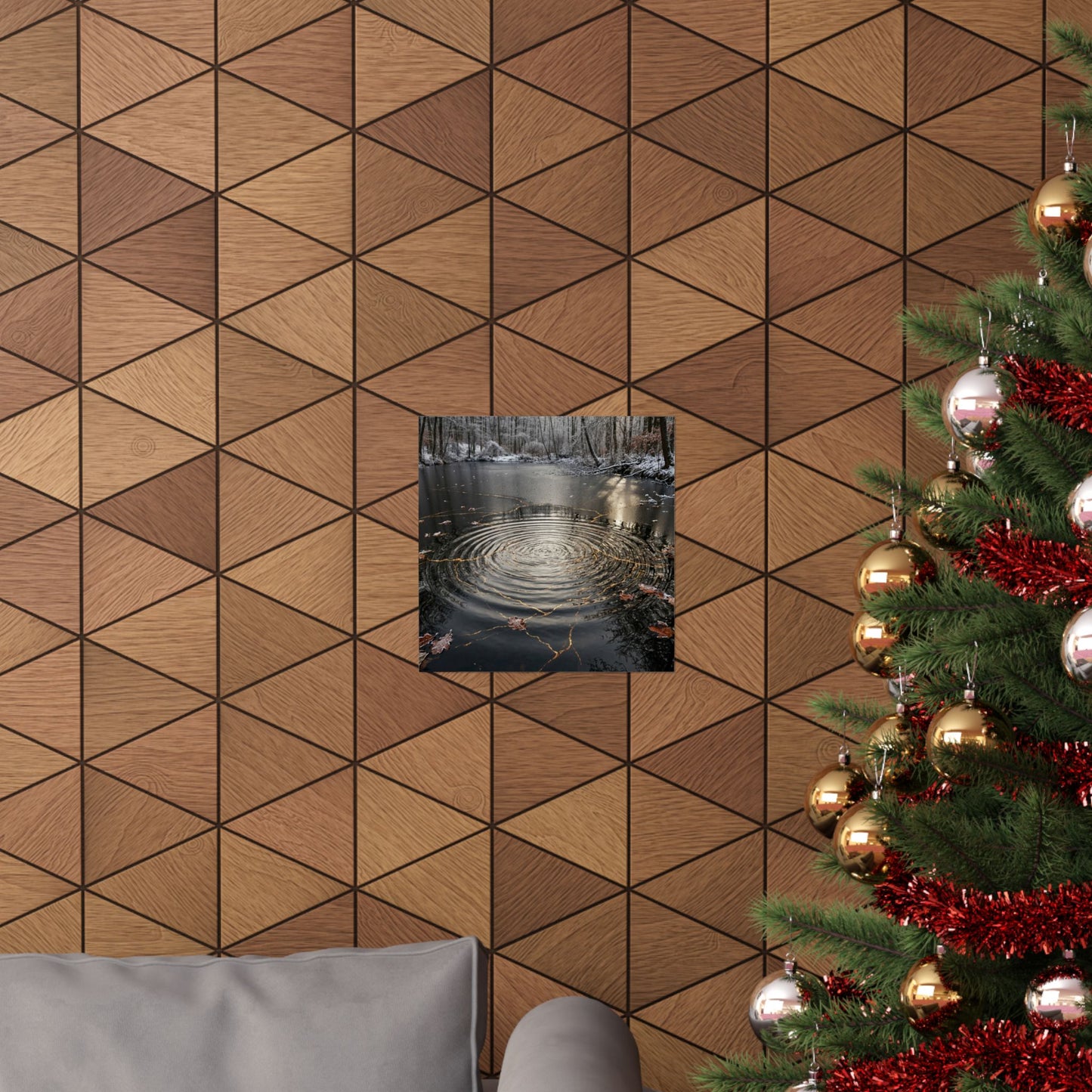 Water Ripple Wall Art Print | Winter Kintsugi Broken Beauty Art