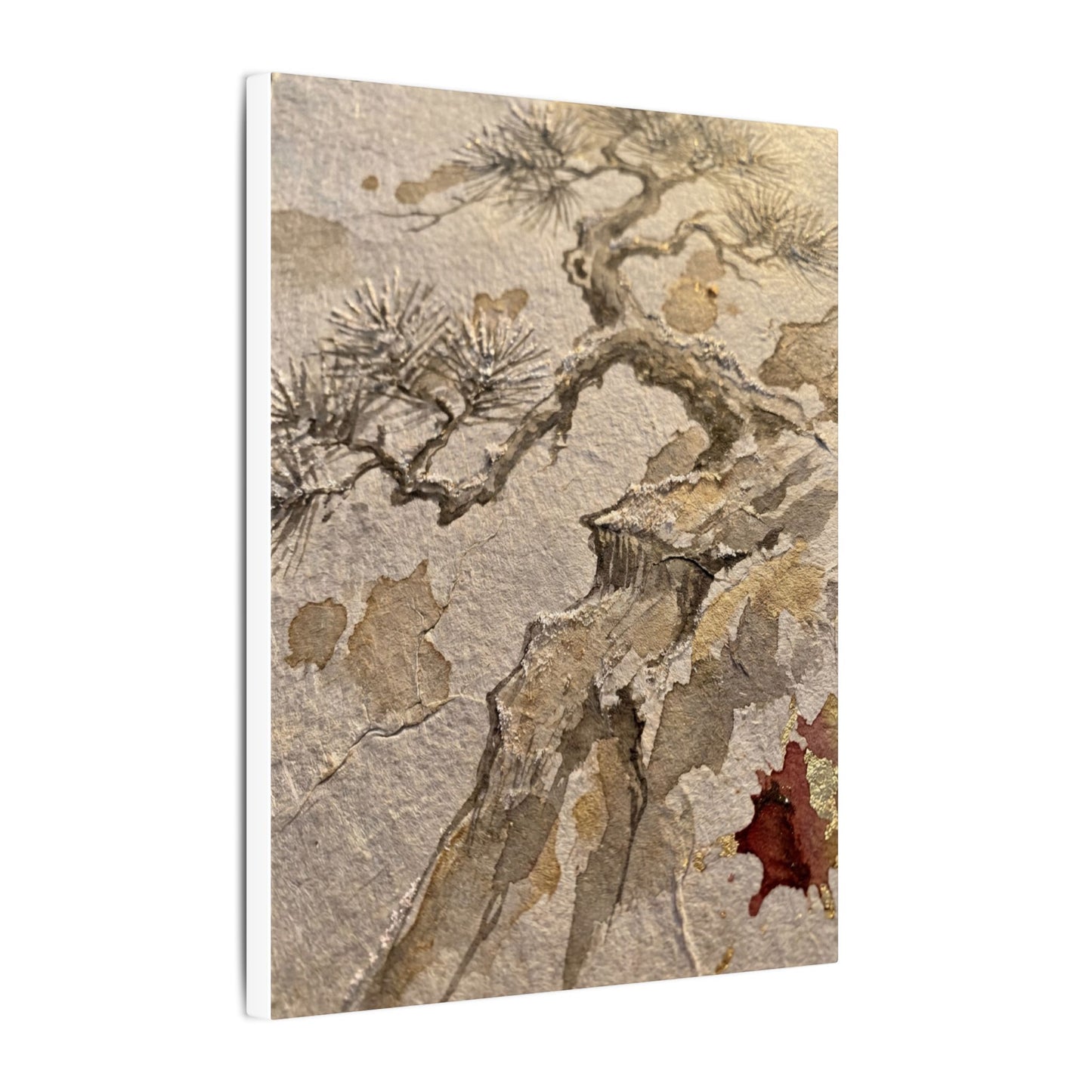 Pine Tree Canvas Art | Winter Japandi Japanese Pattern Art
