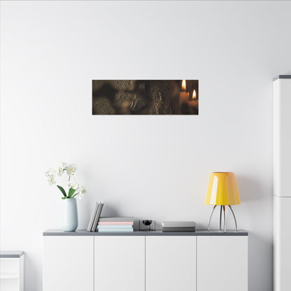 Shadow Play Dark Texture Canvas Art | Moody Dark Japandi Art