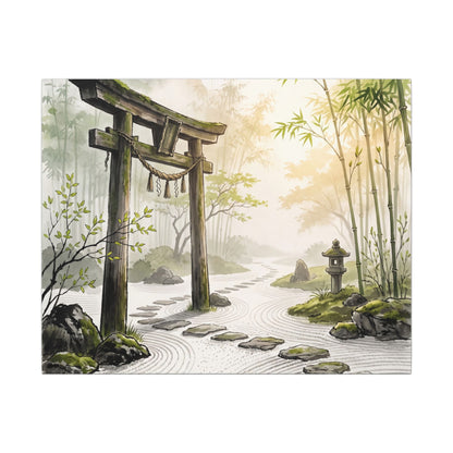 Peaceful Torii Gate Canvas Art - Karesansui Zen