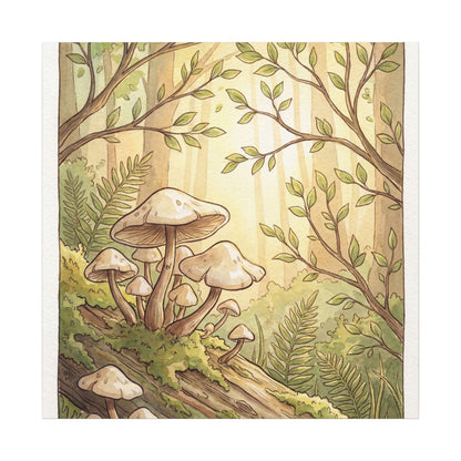 Spring Wild Mushrooms Mushroom Illustration Canvas Art | Cozy Decor