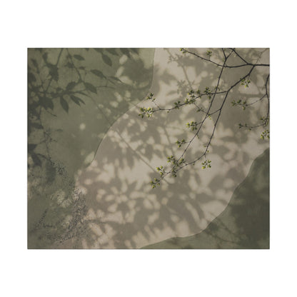 Neutral Shadow Play Canvas Art - Japanese Pattern Japandi