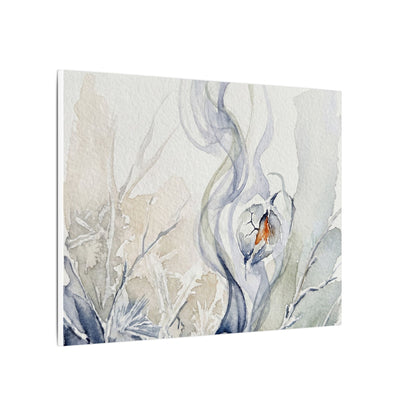 Earthy Incense Smoke Canvas Art - Watercolor Japandi