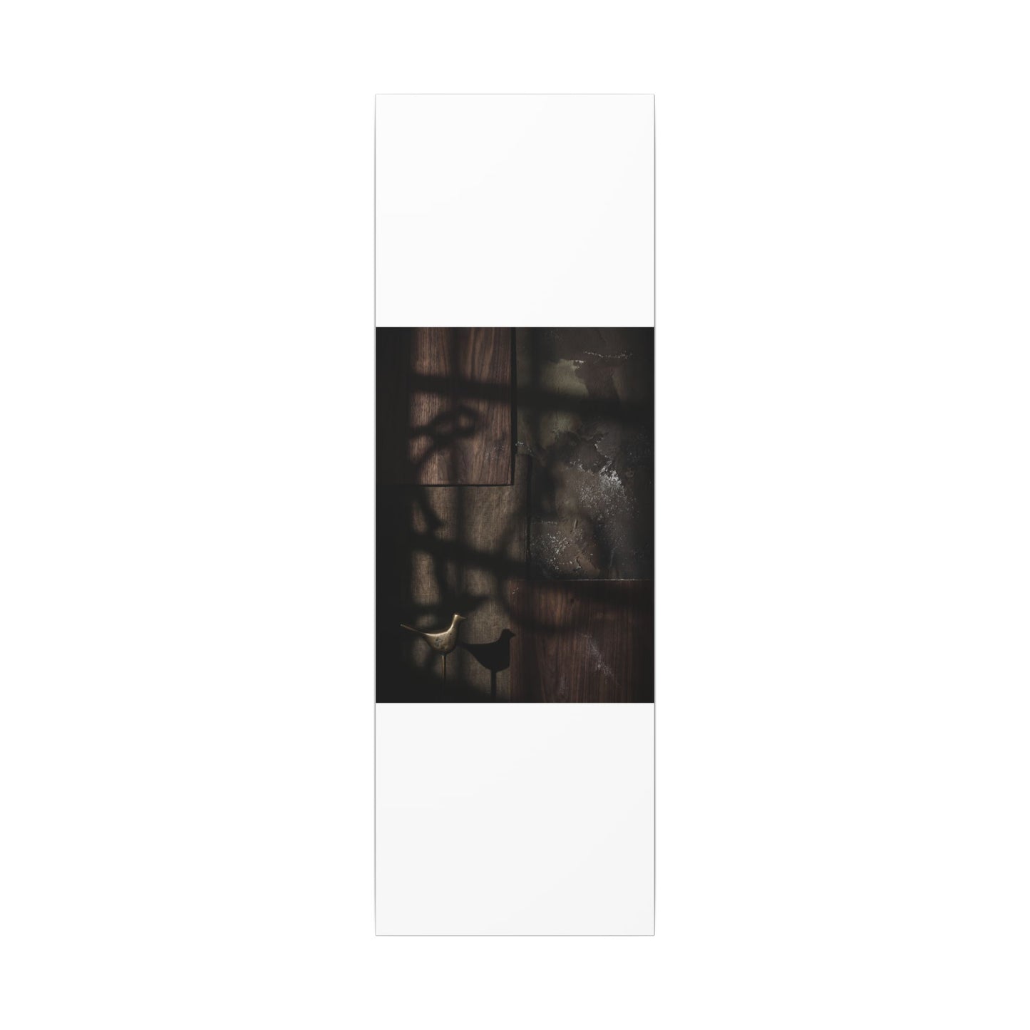 Dark Japandi Shadow Play in Candlelight | Dark Texture Canvas Art