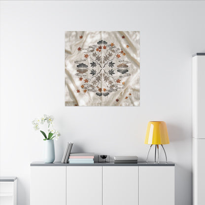 Elegant Silk Drape Canvas Art - Japanese Pattern Japandi