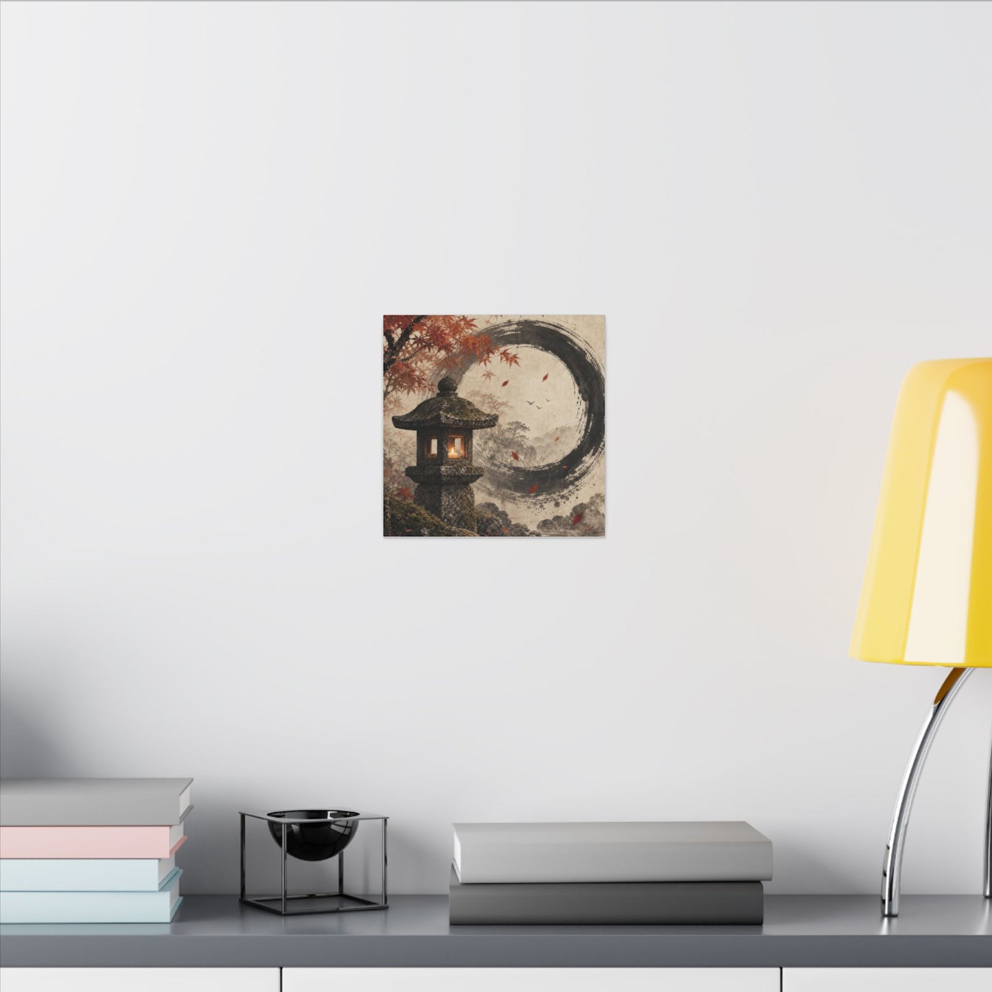 Ma Stone Lantern Canvas Art - Zen Enso
