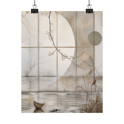 Overcast Shoji Screen Wall Art Print - Japandi Datsuzoku