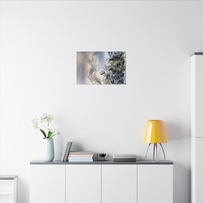 Incense Smoke Summer Canvas Art | Japandi Cozy Design