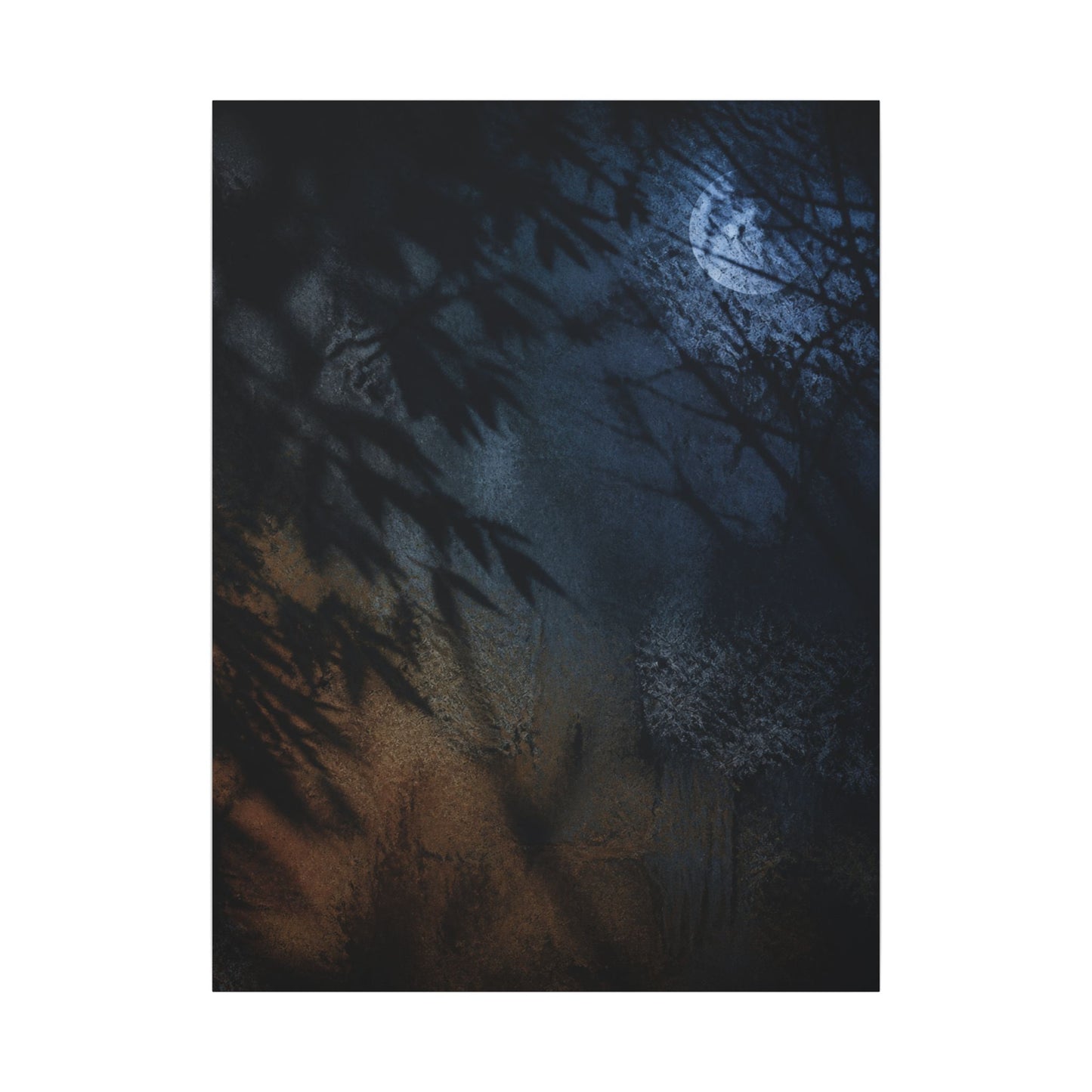 Kanso Shadow Play Canvas Art - Dark Japandi Shadow Zen