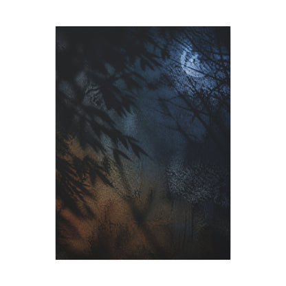 Kanso Shadow Play Canvas Art - Dark Japandi Shadow Zen