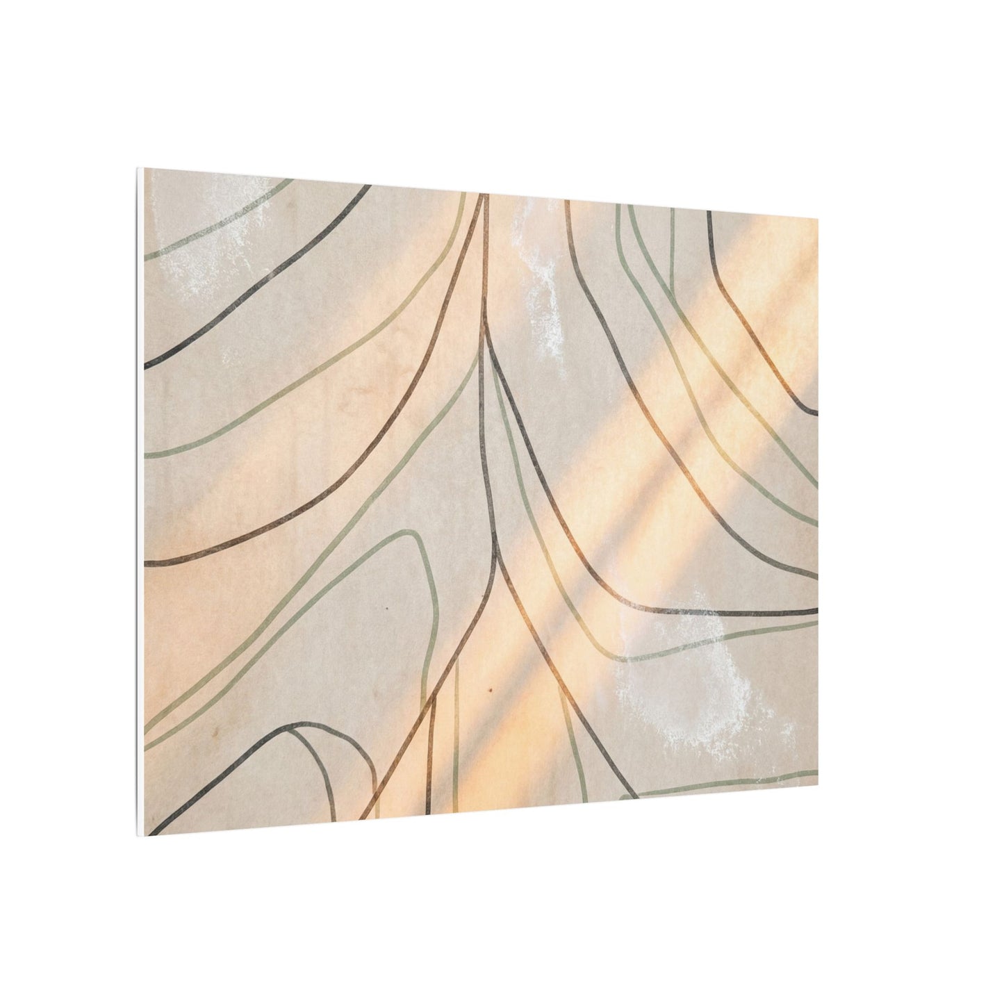 Shoji Screen Minimal Line Canvas Art | Warm Japandi Art